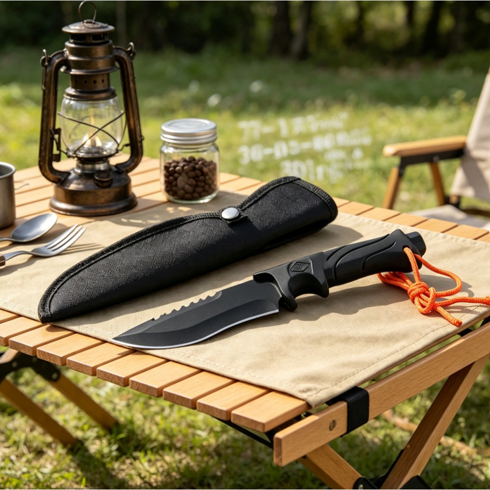 Bushcraft Knife Fixed - Wielofunkcyjny nóż survivalowy EDC z ostrzem