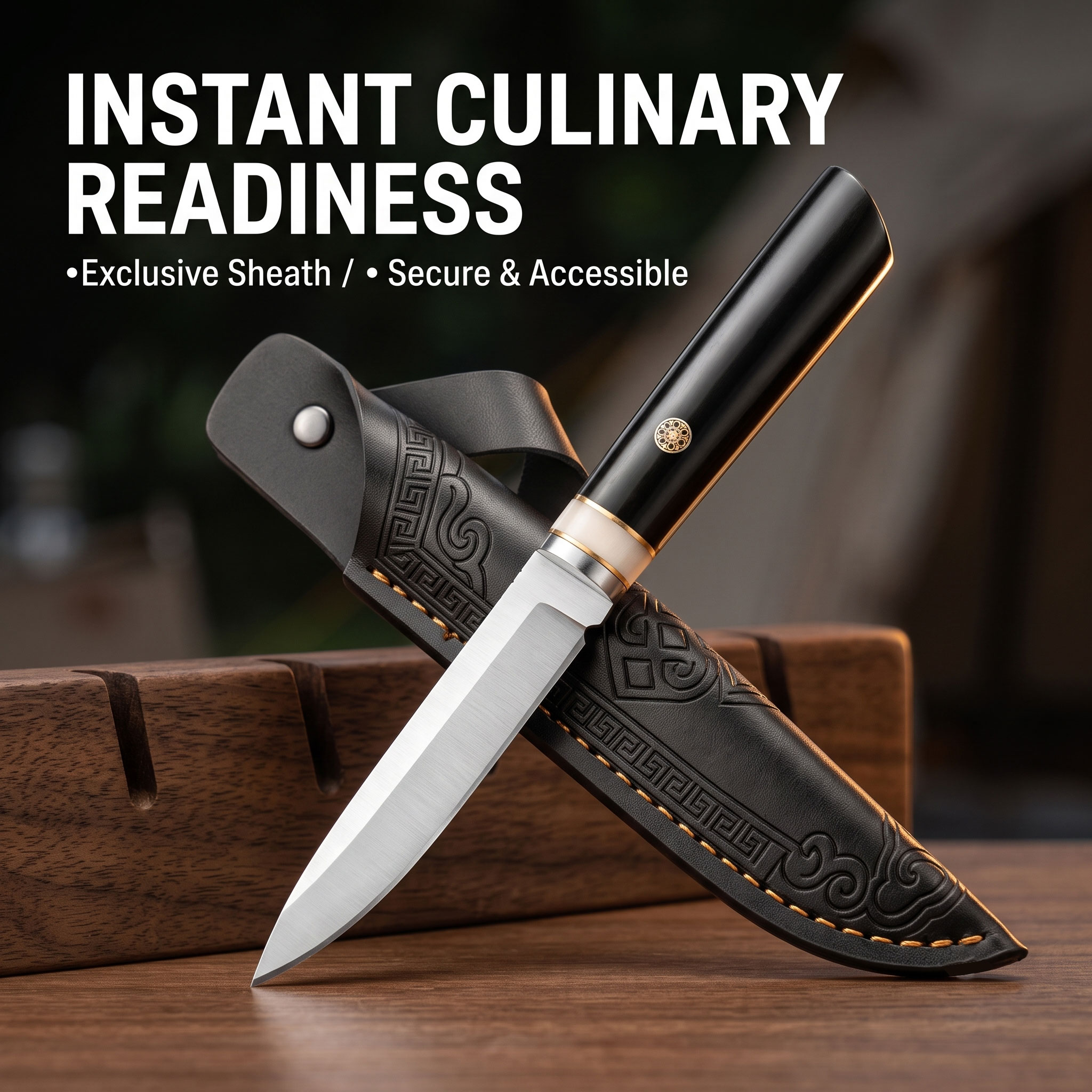 Bushcraft Knife Fixed - Nóż outdoorowy ultra ostry, lekki –